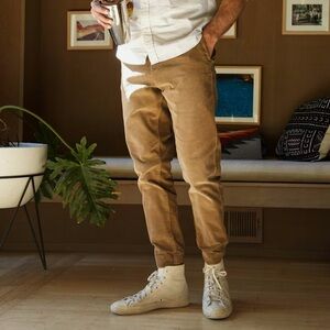 Flint & Tinder Pants Men's 34 365 Corduroy Jogger In Earth Brown Huckberry